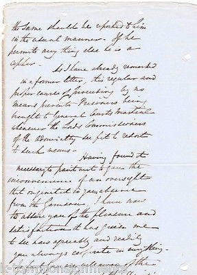 MAJOR GENERAL EYRE NOTTINGHAM SHERIFF ROYAL NAVY COURTS-MARTIAL LETTER 1895 - K-townConsignments