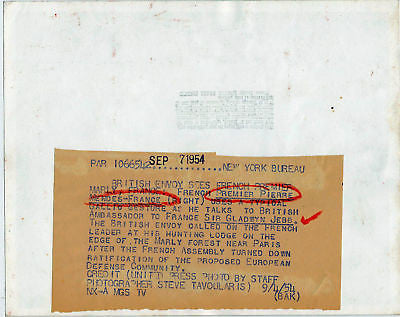 PIERRE MENDES FRANCE PRIME MINSITER VINTAGE PRESS PHOTO - K-townConsignments