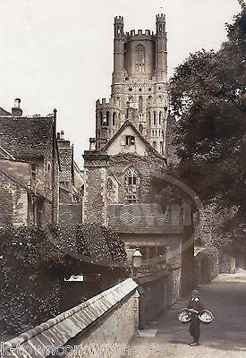 ELY CATHEDRAL MONASTERY CAMBRIDGESHIRE ENGLAND ANTIQUE PHOTO BY EWING GALLOWAY - K-townConsignments