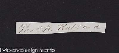 THOMAS HAMLIN HUBBARD MAINE CIVIL WAR COLONEL AUTOGRAPH SIGNATURE CLIPPING - K-townConsignments