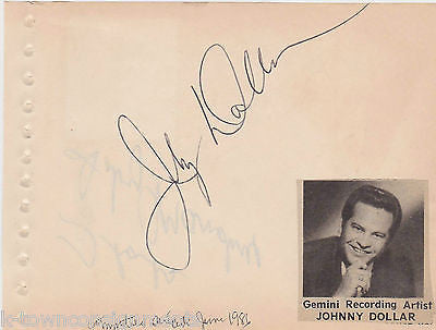 JOHNNY DOLLAR & ONE OTHER (?) COUNTRY MUSIC SINGERS VINTAGE AUTOGRAPH SIGNATURES - K-townConsignments