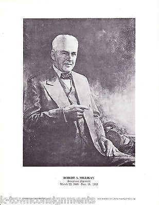 Robert A. Millikan American Physicist Vintage Portrait Gallery Poster Print - K-townConsignments
