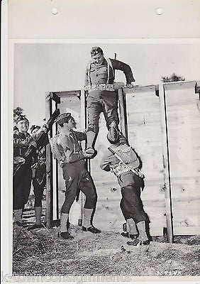 PVT STANLEY CLARK OBSTACLE COURSE FT McCLELLAN VINTAGE WWII MILITARY FILE PHOTO - K-townConsignments