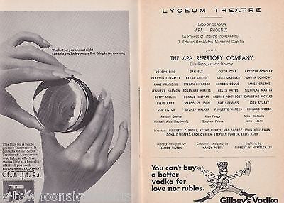 ROSEMARY HARRIS APA PHOENIX ACTRESS VINTAGE AUTOGRAPH SIGNED LYCEUM THEATRE BILL - K-townConsignments