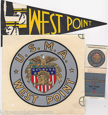 WEST POINT UNITED STATES MILITARY ACADEMY VINTAGE PENNANT & DECAL INSIGNIA - K-townConsignments