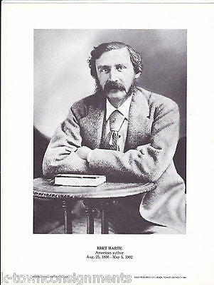 Bret Harte American Writer Author Vintage Portrait Gallery Poster Photo Print - K-townConsignments