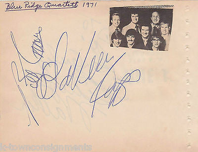 BILLY WALKER BLUE RIDGE BAND COUNTRY MUSIC SINGERS VINTAGE AUTOGRAPH SIGNATURES - K-townConsignments