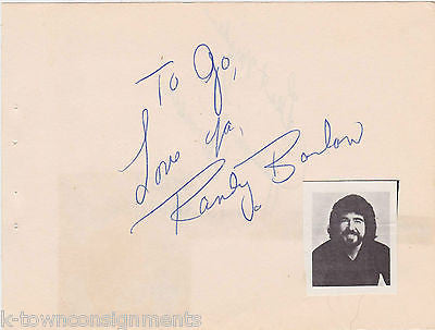 RANDY BARLOW / JIMMY NEWMAN COUNTRY MUSIC SINGERS VINTAGE AUTOGRAPH SIGNED PAGE - K-townConsignments