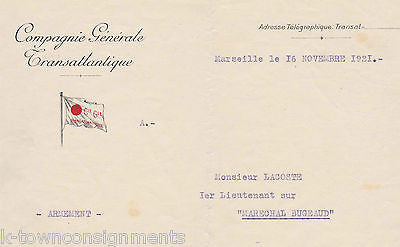 COMPAGNIE GENERALE TRANSATLANTIQUE FRENCH OCEAN LINE AUTOGRAPH SIGNED STATIONERY - K-townConsignments