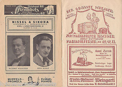 GRAFIN MARIZA ELSIE ALTMANN EMMY KOSARY VINTAGE WIEN THEATRE PLAYBILL - K-townConsignments