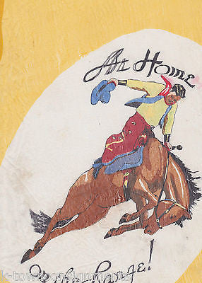 AT HOME ON THE RANGE! VINTAGE COWBOY & BUCKING BRONCO GRAPHIC SILK SCARF - K-townConsignments