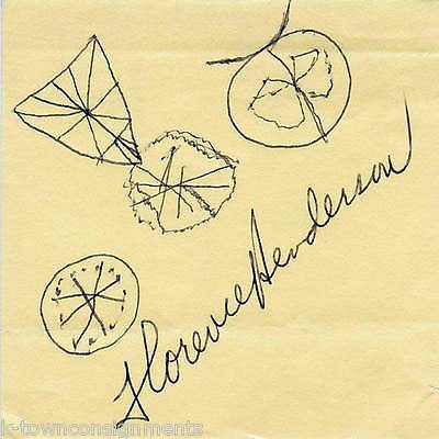 FLORENCE HENDERSON BRADY BUNCH ACTRESS RARE AUTOGRAPH SIGNED INK CARTOON SKETCH - K-townConsignments