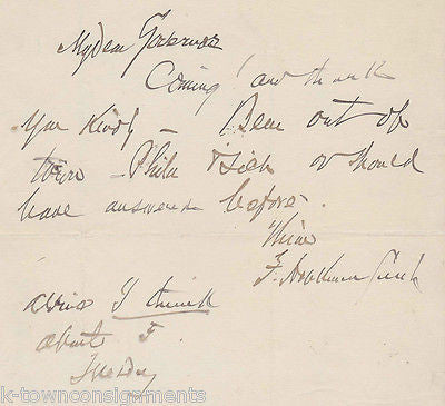 FRANCIS HOPKINSON SMITH ARTIST & NEW ENGLAND COASTAL ENGINEER AUTOGRAPH SIGNED - K-townConsignments