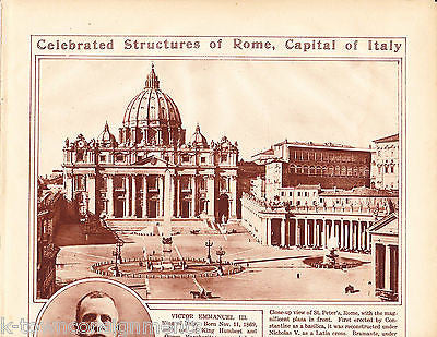 VIEW FROM BLIMP DIRIGIBLE OVERLOOKING ROME NEWS PHOTO POSTER PRINT 1921 - K-townConsignments