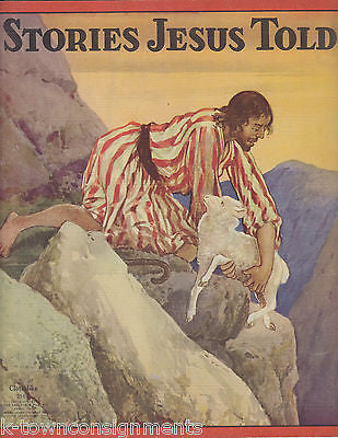 STORIES JESUS TOLD BIBLE HEROES HEROINES ILLUSTRATED VINTAGE PARABLES BOOK 1941 - K-townConsignments