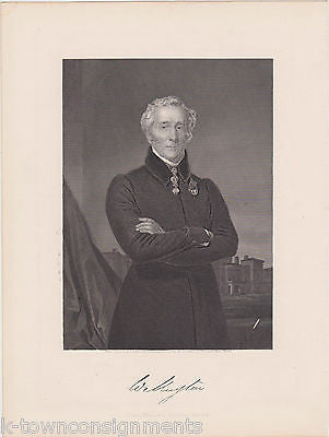 ARTHUR WELLESLEY BRITISH DUKE ANTIQUE FACSIMILE AUTOGRAPH PHOTO ENGRAVING PRINT - K-townConsignments