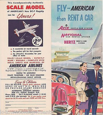 AMERICAN AIRLINES GRAPHIC ADVERTISING BOARDING PACKET IN FLIGHT STICKER & FLYERS - K-townConsignments