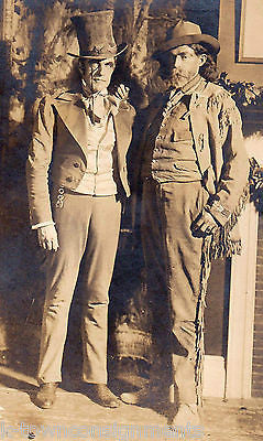 BUFFALO BILL CODY STAGE ACTOR UNUSUAL ANTIQUE PHOTO W/ MORIARTY HOLMES CHARACTER - K-townConsignments