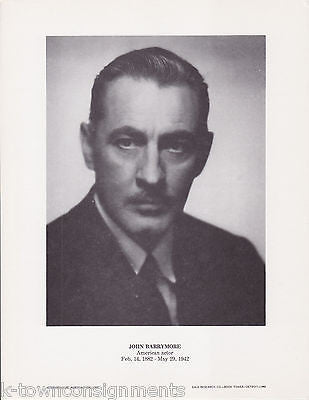 John Barrymore Stage Actor Hamlet Vintage Portrait Gallery Poster Photo Print - K-townConsignments