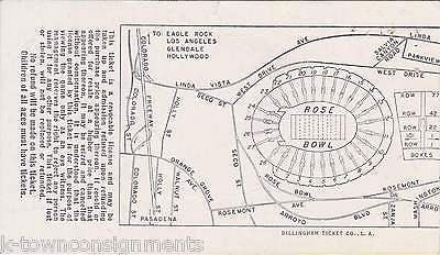 MINNESTOA VS. ULCA VINTAGE NCAA COLLEGE ROSE BOWL FOOTBALL GAME PROGRAM & TICKET - K-townConsignments