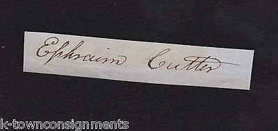 EPHRAIM CUTLER NORTHWEST TERRITORY PIONEER OHIO CONGRESS AUTOGRAPH SIGNATURE - K-townConsignments