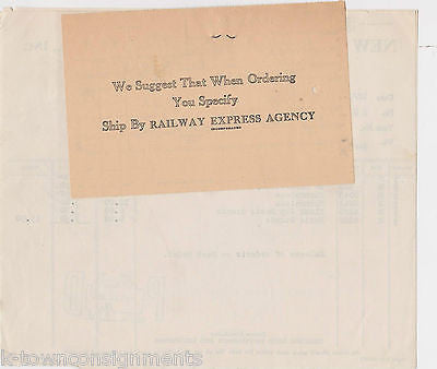 BUESCHER NEW YORK BAND INSTRUMENTS VINTAGE 1930s GRAPHIC AD STATIONERY RECEIPTS - K-townConsignments