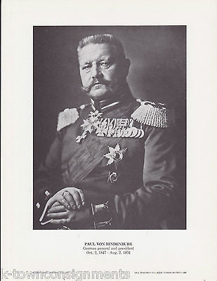 Paul Von Hindenburg German President Vintage Gallery Poster Photo Print - K-townConsignments