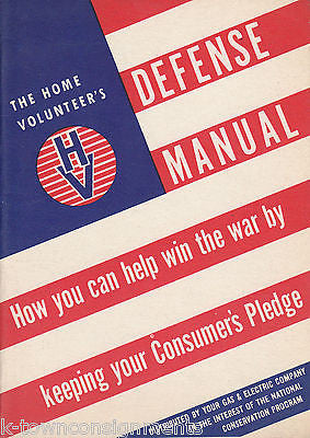 VOLUNTEER DEFENSE MANUAL VINTAGE WWII HOMEFRONT ILLUSTRATED BOOK - K-townConsignments