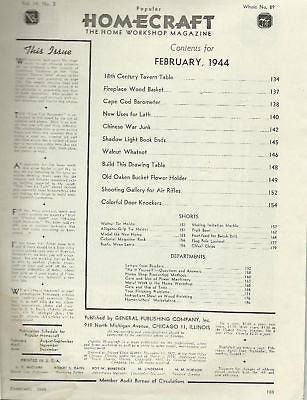 POPULAR HOME CRAFT VINTAGE AD MAGAZINE 1944 - K-townConsignments