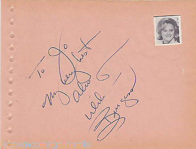 WILMA BURGESS COUNTRY MUSIC SINGER VINTAGE AUTOGRAPH SIGNATURE PAGE - K-townConsignments