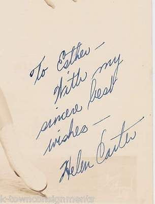 HELEN CARTER 1940s ICE SKATING DRESS ACTRESS VINTAGE AUTOGRAPH SIGNED PHOTO - K-townConsignments