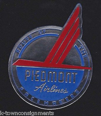 PIEDMONT AIRLINES PACEMAKERS VINTAGE GRAPHIC AIRPLANE LUGGAGE TAG STICKER - K-townConsignments