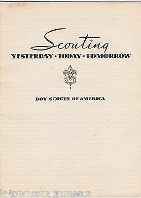 SCOUTING YESTERDAY TODAY TOMORROW AMERICA'S FUTURE VINTAGE 1930s BOY SCOUT BOOK - K-townConsignments