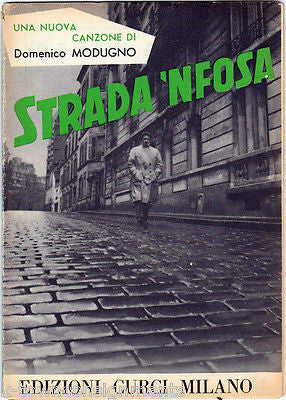 STRADA 'NFOSA ITALIAN MUSICAL GRAPHIC ART MOVIE SHEET MUSIC BOOK BY MODUGNO - K-townConsignments