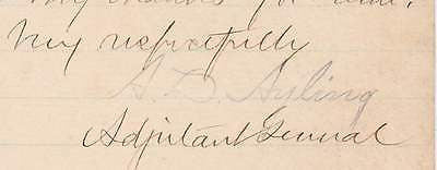 AUGUSTUS AYLING NH ADJUTANT GENERAL & CIVIL WAR 1890s AUTOGRAPH SIGNED LETTER - K-townConsignments