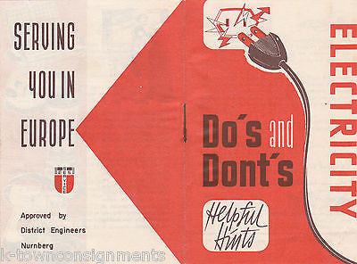 ELECTRICITY DO'S AND DONT'S VINTAGE GRAPHIC ADVERTISING BROCHURE - K-townConsignments