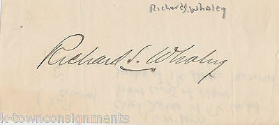 RICHARD WHALEY US SPEAKER OF THE HOUSE SC VINTAGE AUTOGRAPH SIGNATURE CLIPPING - K-townConsignments