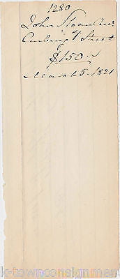 1820s EARLY CALIFORNIA STREET CURB PAVING HANDWRITTEN RECEIPT FOR $150 LABOR - K-townConsignments