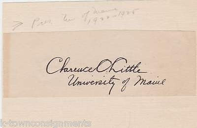 CLARENCE LITTLE UNIVERSITY MAINE PRESIDENT VINTAGE AUTOGRAPH SIGNATURE CLIPPING - K-townConsignments