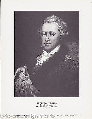 Sir William Herschel Astronomer Vintage Portrait Gallery Artistic Poster Print - K-townConsignments