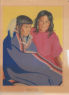 SPOPEIA & MAMEIA KAINAHS PICTOGRAPHS NATIVE AMERICAN GRAPHIC ART POSTER PRINT - K-townConsignments