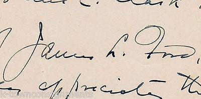 JAMES LAUREN FORD NEW YORK HERALD EDITOR & AUTHOR AUTOGRAPH SIGNATURE NOTE 1905 - K-townConsignments