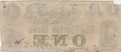 1861 EGG HARBOR BANK NEW JERSEY $1 BANK NOTE W/ NATIVE AMERICAN EAGLE ENGRAVING - K-townConsignments