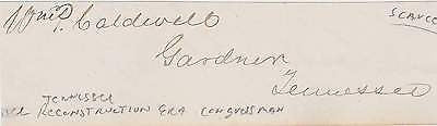 WILLIAM CALDWELL TENNESSEE CONGRESS ORIGINAL AUTOGRAPH SIGNATURE CLIPPING - K-townConsignments
