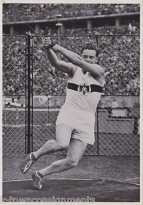 KARL HEIN HAMMER THROW GERMAN OLYMPIC TRACK ATHLETE VINTAGE PHOTO CARD 1936 - K-townConsignments