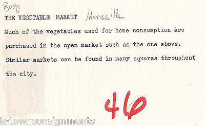 FRENCH MARSEILLE BUSY VEGETABLE MARKET WOMEN VINTAGE PROFESSIONAL TRAVEL PHOTO - K-townConsignments