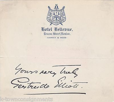 GERTRUDE ELLIOT EARLY BRITISH THEATRE STAGE ACTOR VINTAGE AUTOGRAPH SIGNATURE - K-townConsignments
