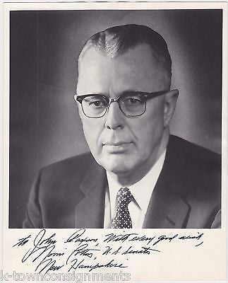 NORRIS COTTON NEW HAMPSHIRE SENATOR US SENATE VINTAGE AUTOGRAPH SIGNED PHOTO - K-townConsignments
