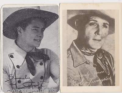 JIM HOLT & BOB LIVINGSTON WESTERN COWBOY MOVIE ACTORS VINTAGE MINI PROMO PHOTOS - K-townConsignments