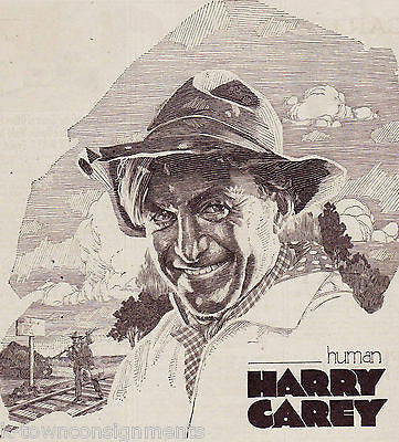 HARRY CAREY SUN DOWN SLIM COWBOY MOVIE ACTOR VINTAGE 1920s MAGAZINE ARTICLE PAGE - K-townConsignments